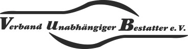Logo des Verbandes Unabhängiger Bestatter e.V. mit stilisiertem Text, einem geschwungenen schwarzen Unterstrich und Richard Meyer Bestattungen. - Bestattungsunternehmen in Winsen, Harburg und in der Elbmarsch.